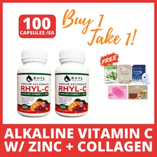 RHYL-C 100 Capsules 500mg Sodium Ascorbate Alkaline Vitamin C with Zinc