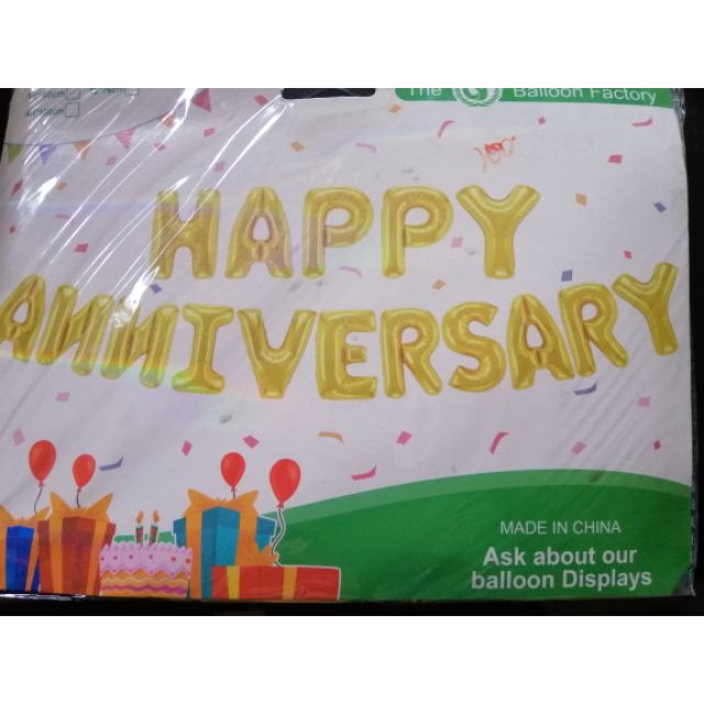 Happy Anniversary Foil Balloon Set Shopee Philippines 