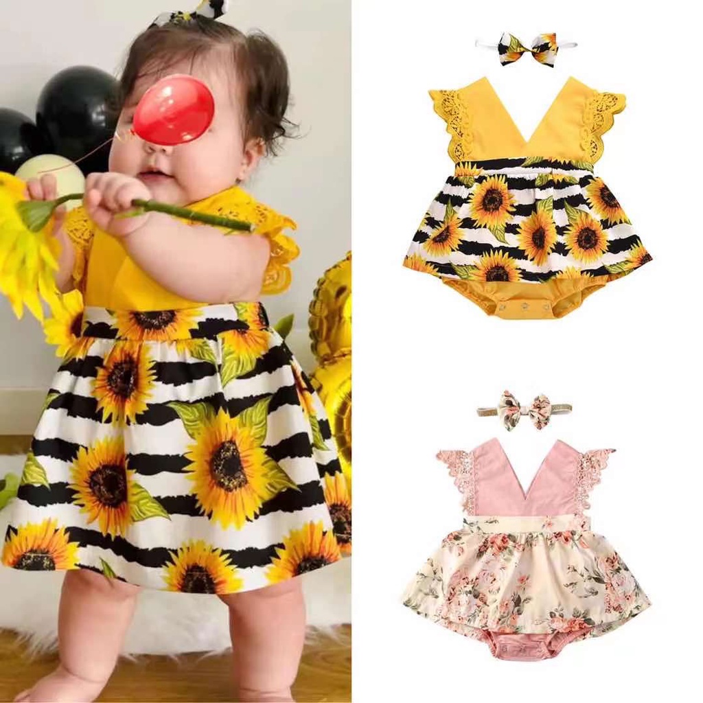 little girl sunflower dress