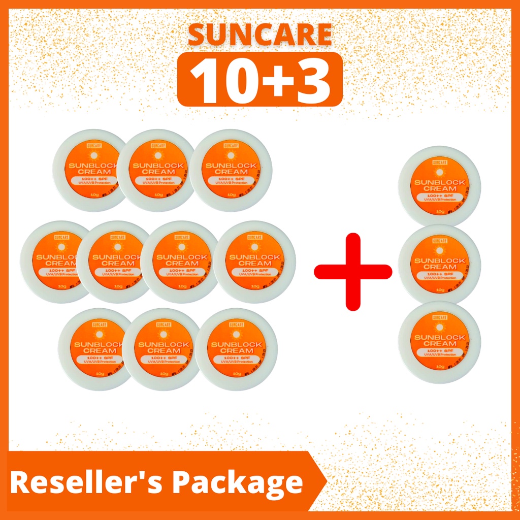 10+3 SUNCARE SUNBLOCK CREAM 100 SPF 10G UVA/UVB Protection [SUNCARE ...