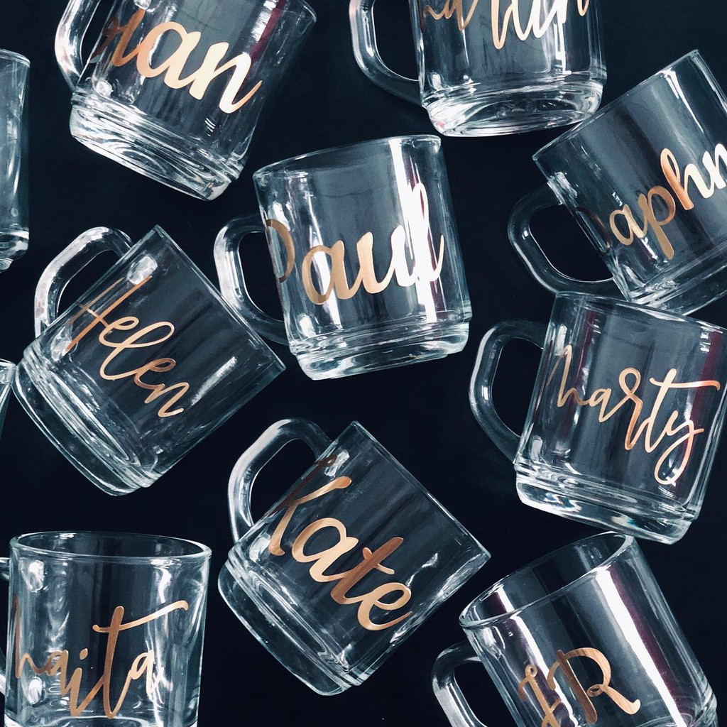 personalized clear coffee mugs