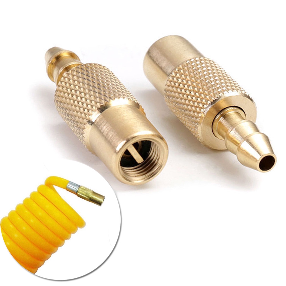 Tire Inflator Valve Connector 2pcs Air Pump Chuck Bore hose Brass