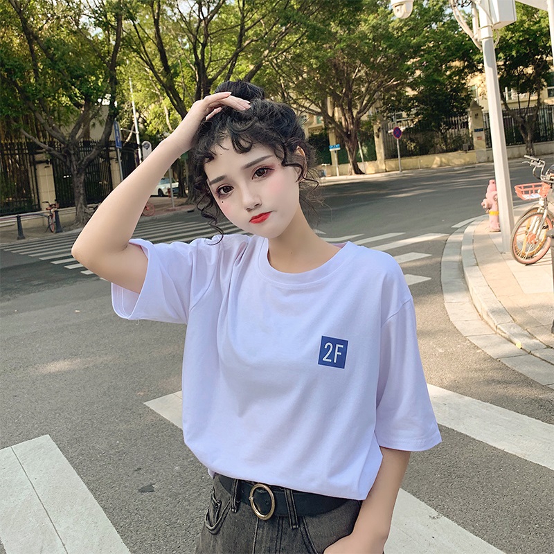 White Net Red Ulzzang Spring Short Sleeved T Shirt Shopee
