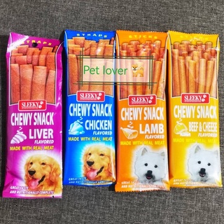 SLEEKY Chewy Snack Dog Treats comes in Stick and Strap (175g)