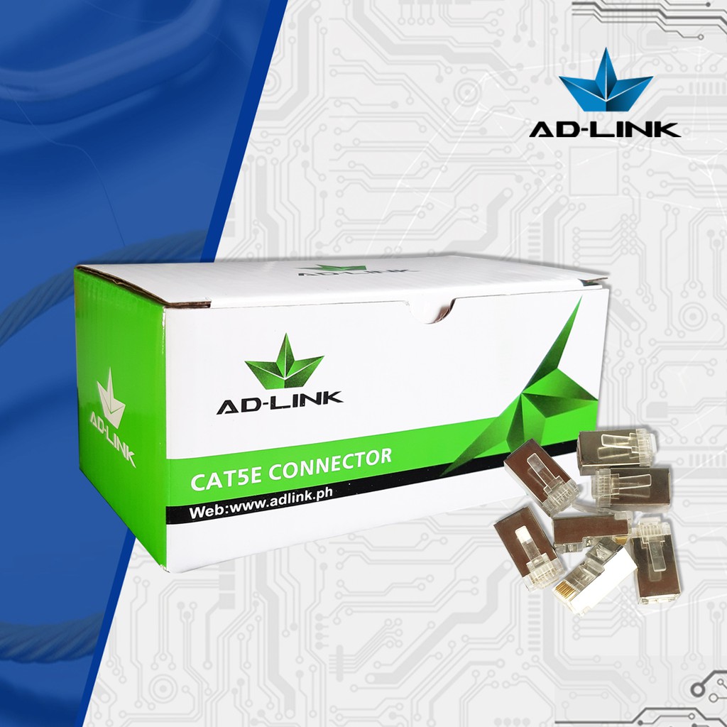 Ad-Link Cat5 Rj45 Connector Shielded 100 Pcs. | Shopee Philippines