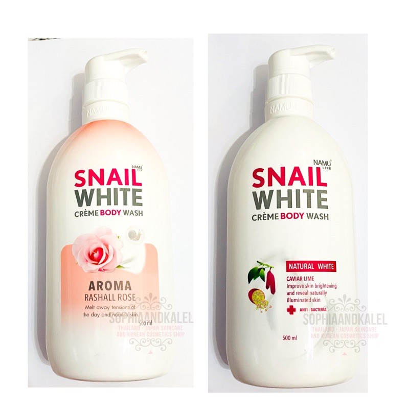 500ml Namu Life Snail White Creme Body Wash (Natural White) Shopee