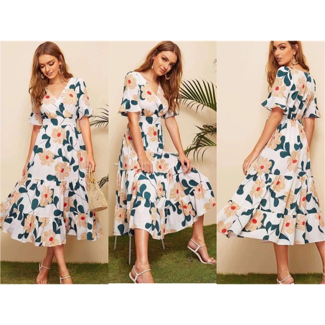 shopee floral maxi dress