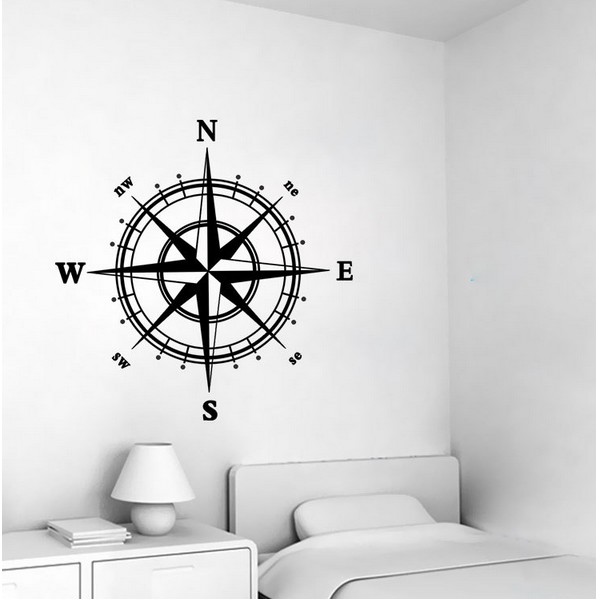 Nautical Compass Wall Decor Nautical Compass Wall Sticker Shopee Philippines