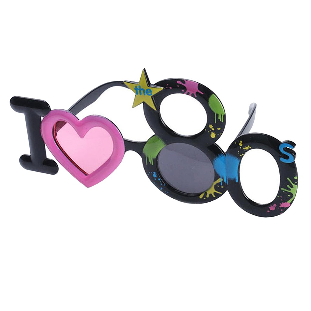 Novelty I Love the 80s Sunglasses 80s Generation Funny Party Glasses
