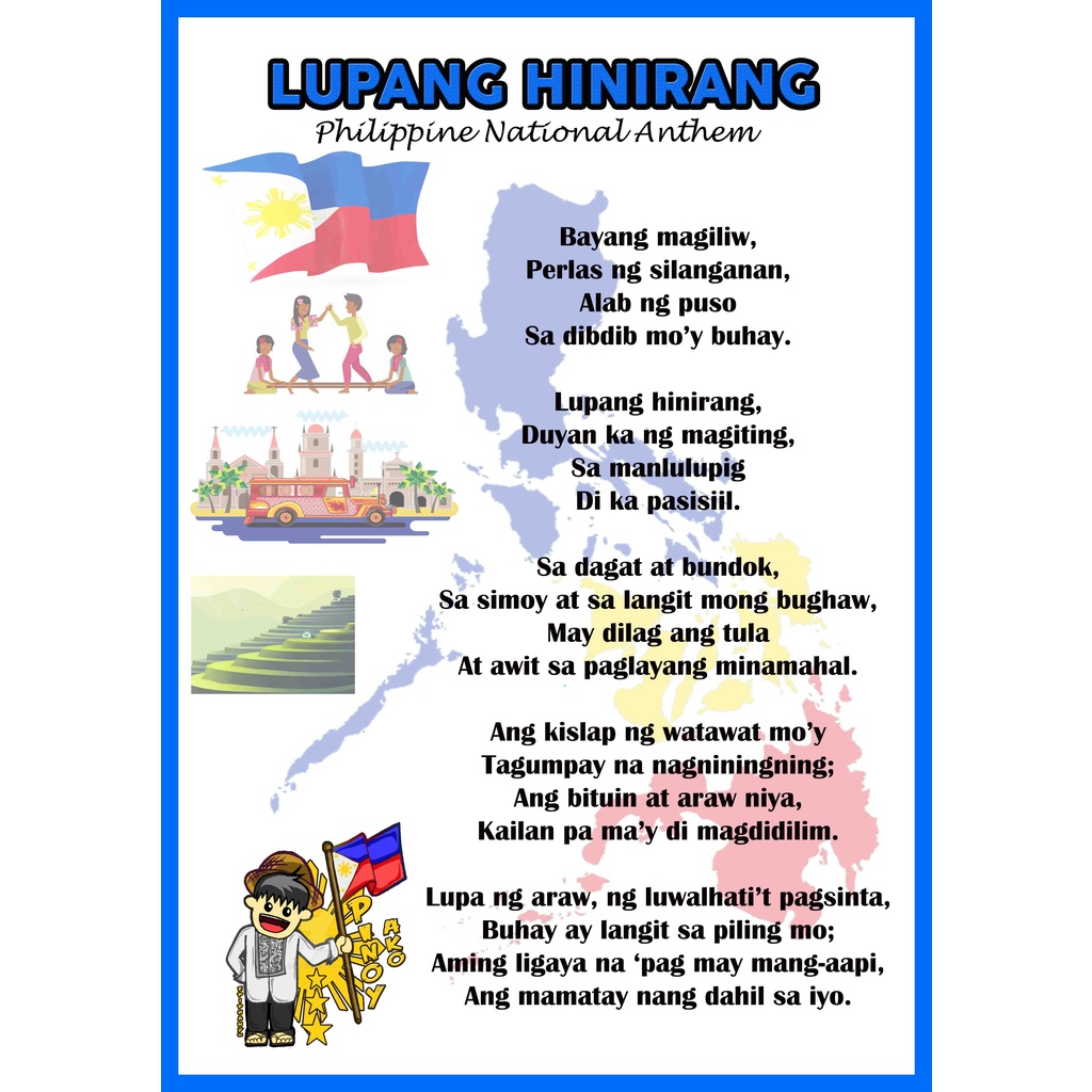 National Anthem In Tagalog Translation