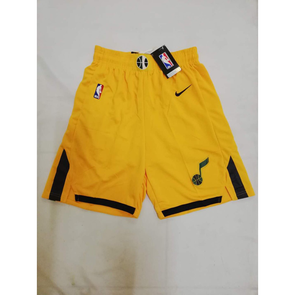 NBA Utah jazz Yellow Jersey Shorts 