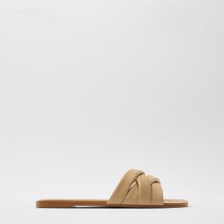 native flat slip on with leather straps