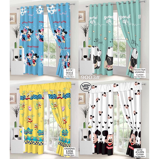 Curtains Window Or Door House, Cartoon Character Shower Curtains