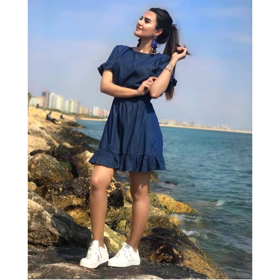 babydoll denim dress