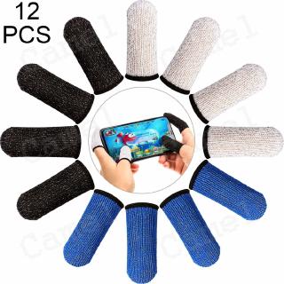 BESPORTBLE 10Pcs Gaming Finger Sleeve Touchscreen Finger Cover Elastic Mobile Game Controller Finger Cot Anti Sweat Breathable Grey