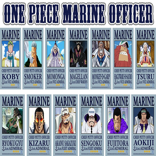 ONE PIECE MARINE OFFICER POSTER CUSTOMIZE | Shopee Philippines