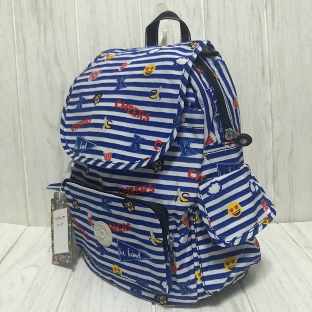 kipling striped backpack