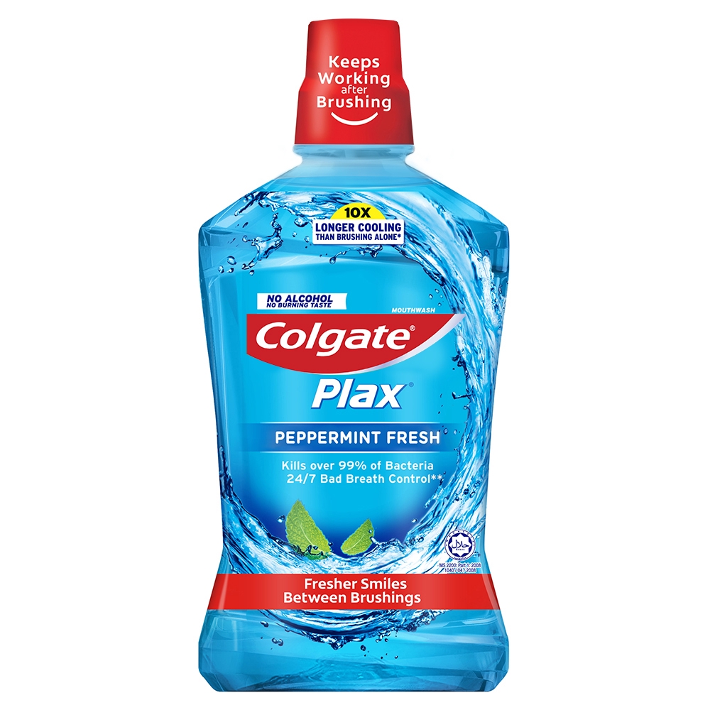 Colgate Plax Antibacterial Mouthwash Peppermint Fresh 1L Shopee