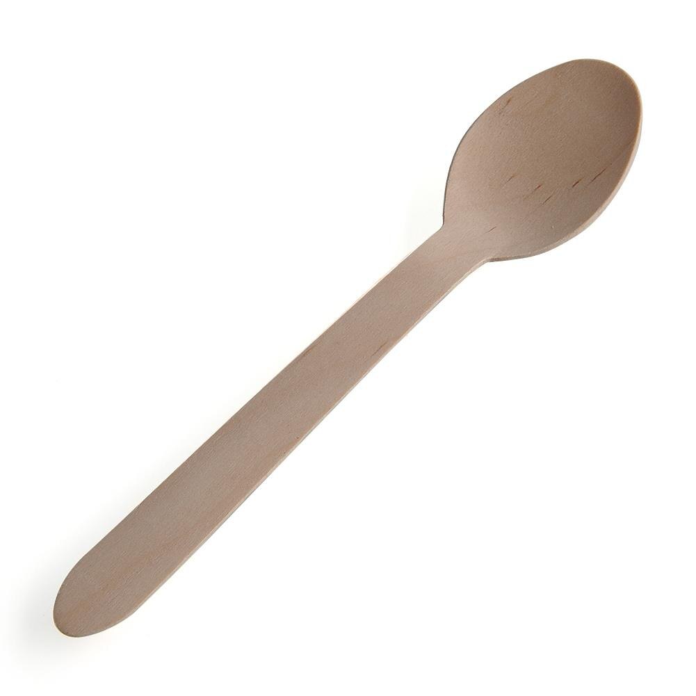 Picnic Plastic Soup Spoons Small Wooden Spoons Disposable Wooden Spoons