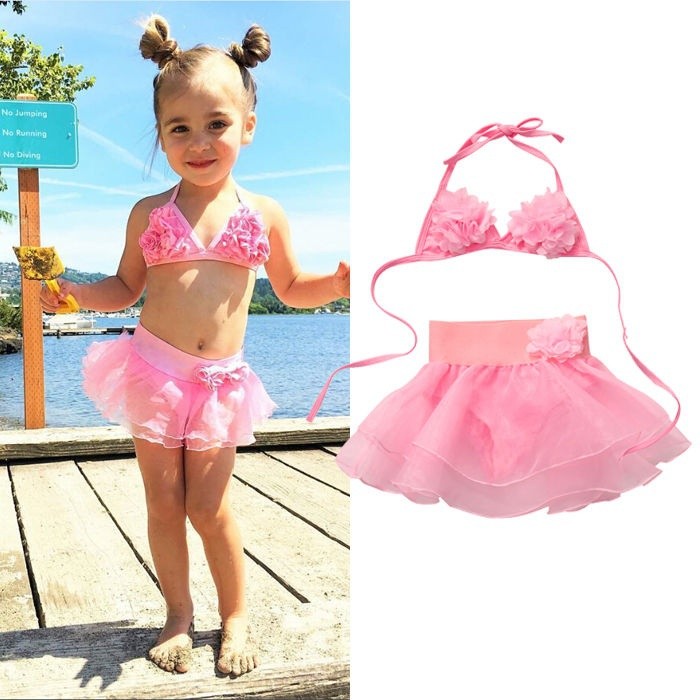 baby pink swimwear