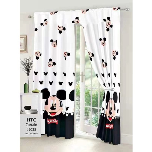 Hjq New Curtain 1pc For Window 130 200, Mickey Mouse Curtains For Kitchen