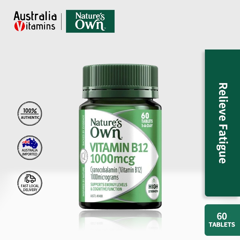 Nature's Own Vitamin B12 1000mcg 60 Tablets Shopee Philippines