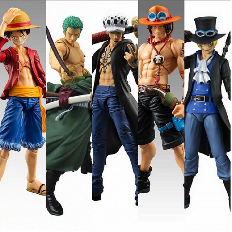 18cm One Piece Movable Luffy Ace Roronoa Zoro Trafalgar Law Sabo Action Figure Toys Collection Chris Shopee Philippines