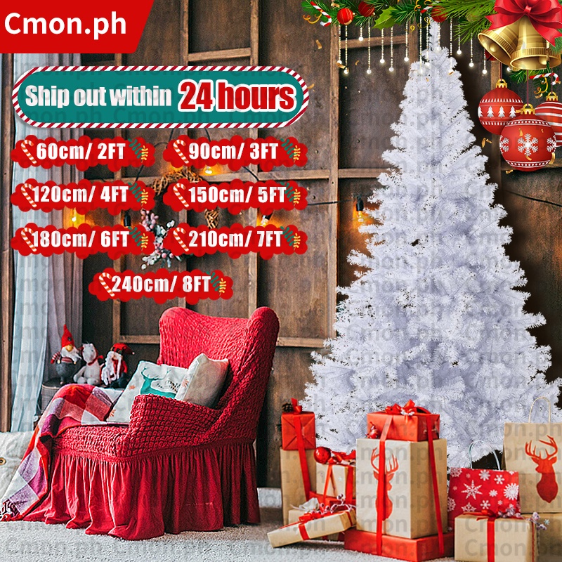 Cmon 8 FT White christmas tree decor mini christmas tree christmas tree