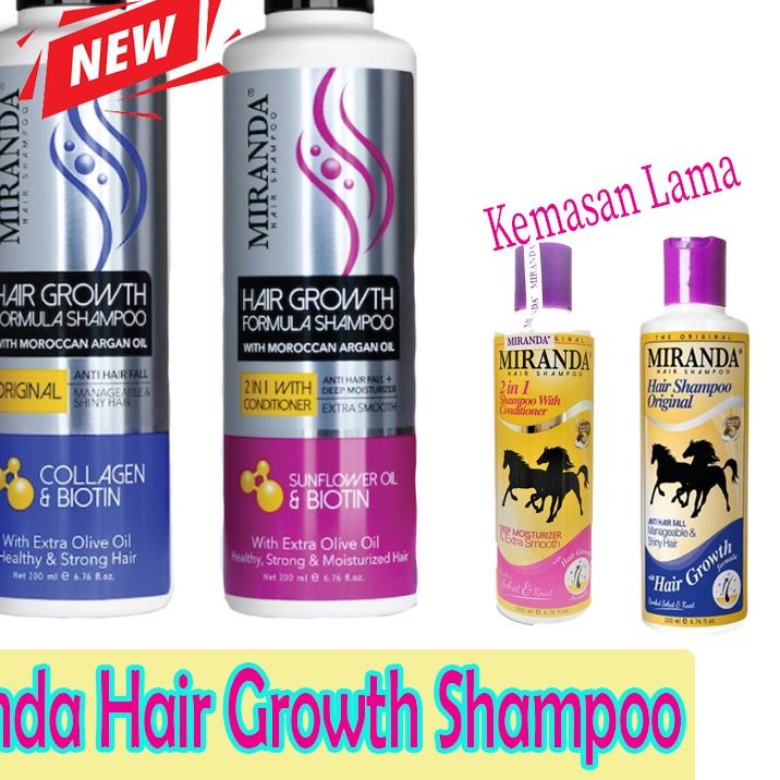 Miranda Horse Shampoo Hair Growth Collagen & Biotin 200 ml Shopee