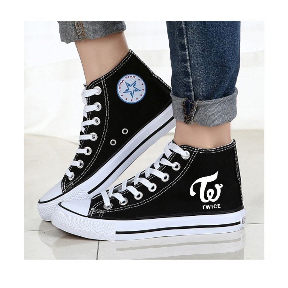 black and white high top shoes