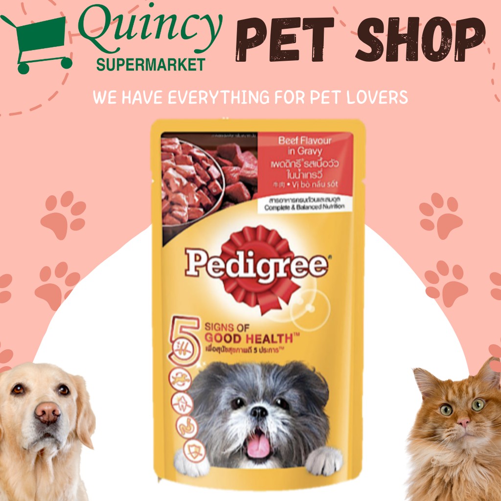 Pedigree Dog Food Beef Chunks in Sauce Pouch 130g Quincy Supermarket