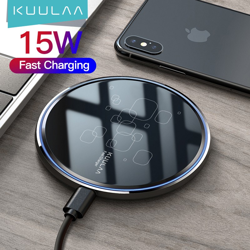 KUULAA 15W Qi Wireless Charger For IPhone 11 Pro X XS Max XR 8 Fast Charging  Wireless Phone Charger For Xiaomi Mi9 | Shopee Philippines