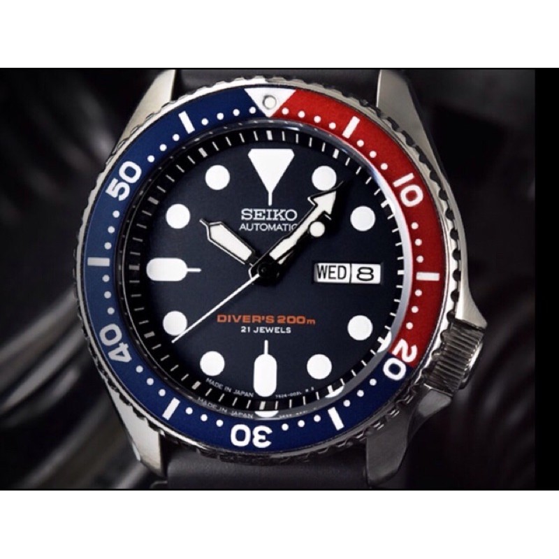 Seiko SKX009 Made in Japan Divers Automatic Watch SKX009J Pepsi Rubber  Strap | Shopee Philippines