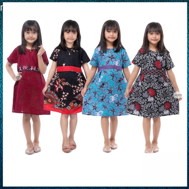 The Latest Girl s Batik  Dress Girls Clothes  Shopee 