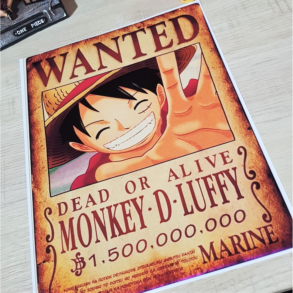 ONE PIECE WANTED BOUNTY POSTER (1 pc)  Shopee Philippines