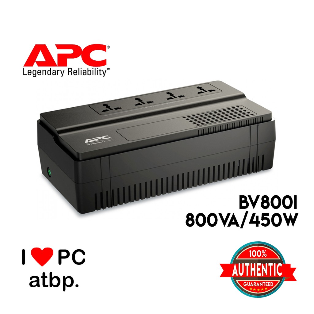 APC UPS 800VA/450W (BV800I, Easy UPS, 4 outlets, AVR/Surge) Shopee
