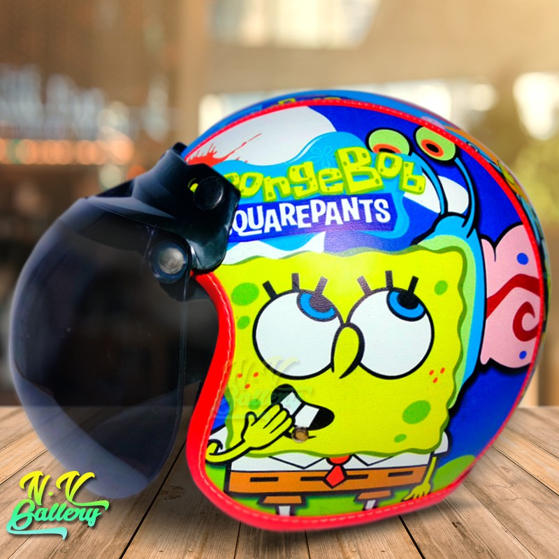 Bogo Retro Printing Kids Helmet Nowadays Age 26 Years Spongebob