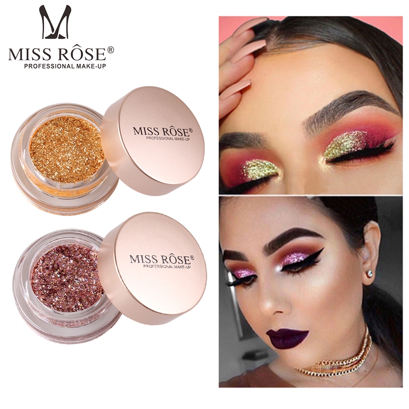 Miss Rose Shimmer Glitter Eyeshadow Palette Holographic Pigment Bling Gloss Cream Face Glow Makeup Shopee Philippines