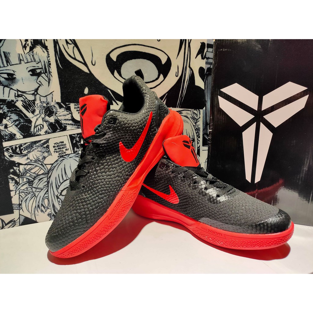 black and red kobe shoes