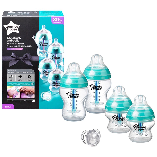 tommee tippee anti colic bottle set