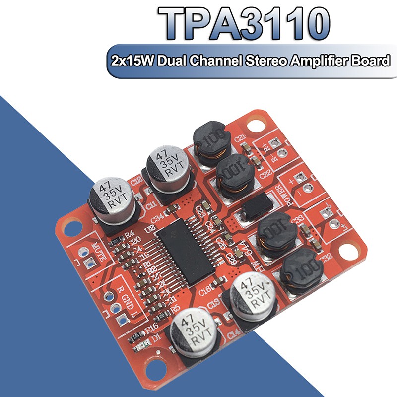 TPA3110 Digital Power Amplifier Module 2x15W Dual Channel Stereo DIY