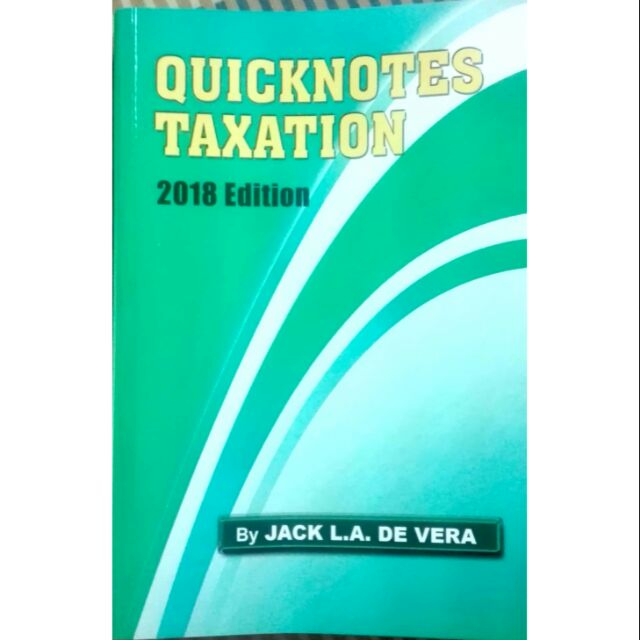 Quick notes in taxation de vera pdf download