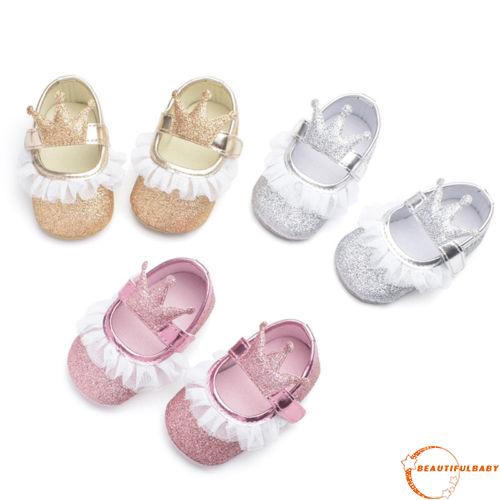 Ipb Fashion Cute Newborn Baby Girls Crib Shoes Princess Shopee