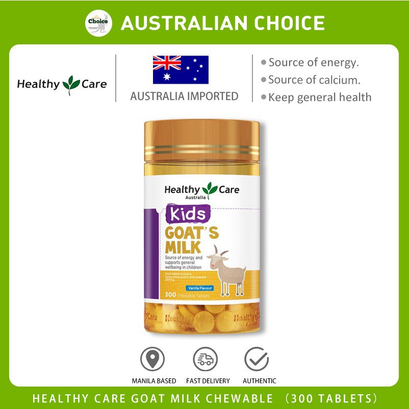 Healthy Care Kids Goat's Milk 300 Chewable Tablets Shopee Philippines