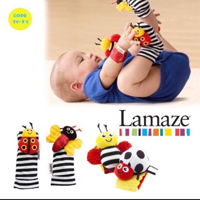 lamaze foot and wrist rattles