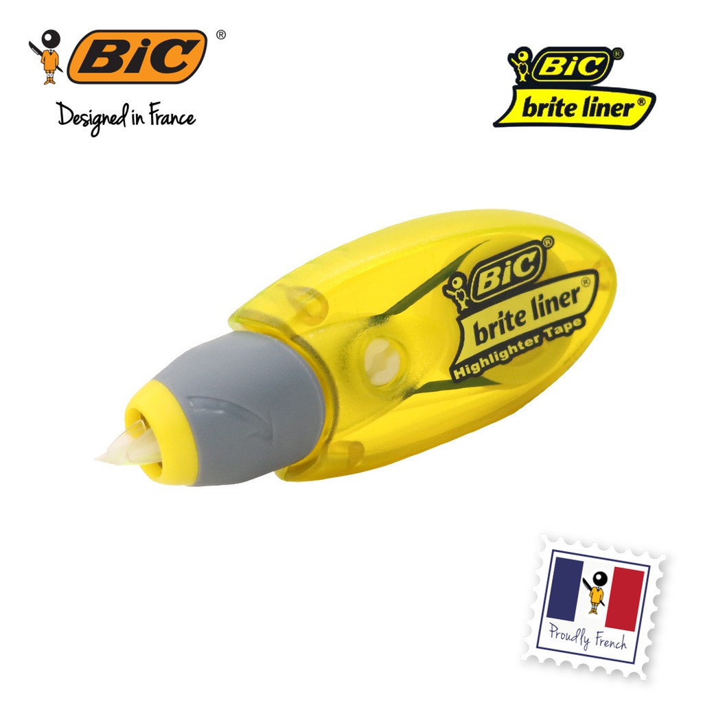 BIC Briteliner Highlighter Tape 5mm x 6 meters [Yellow] Shopee