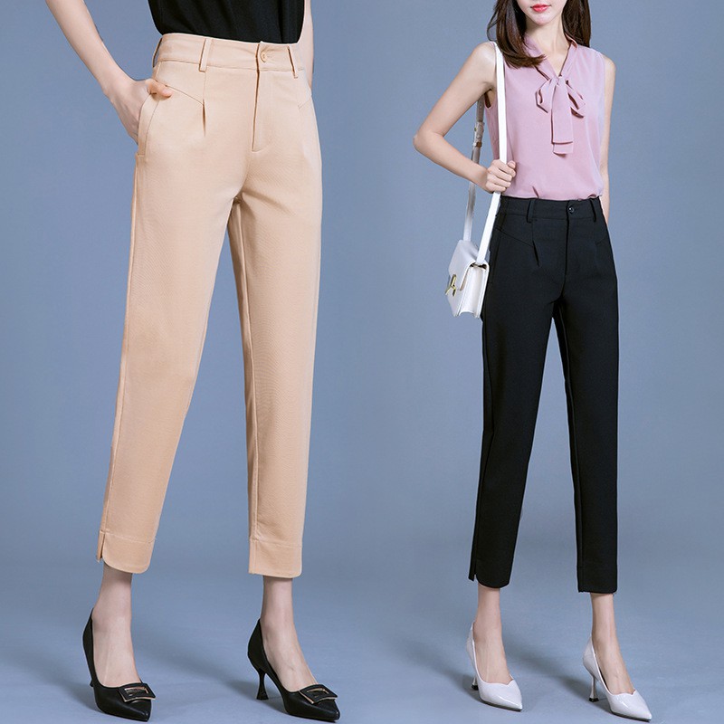 women's high rise suit pants