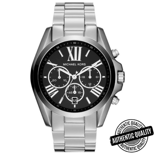 michael kors silver bradshaw watch