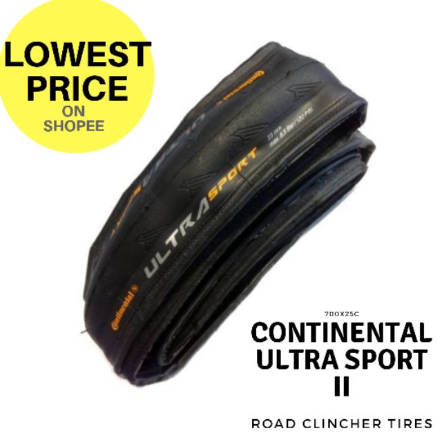 continental ultra sport ii clincher wired road tyre