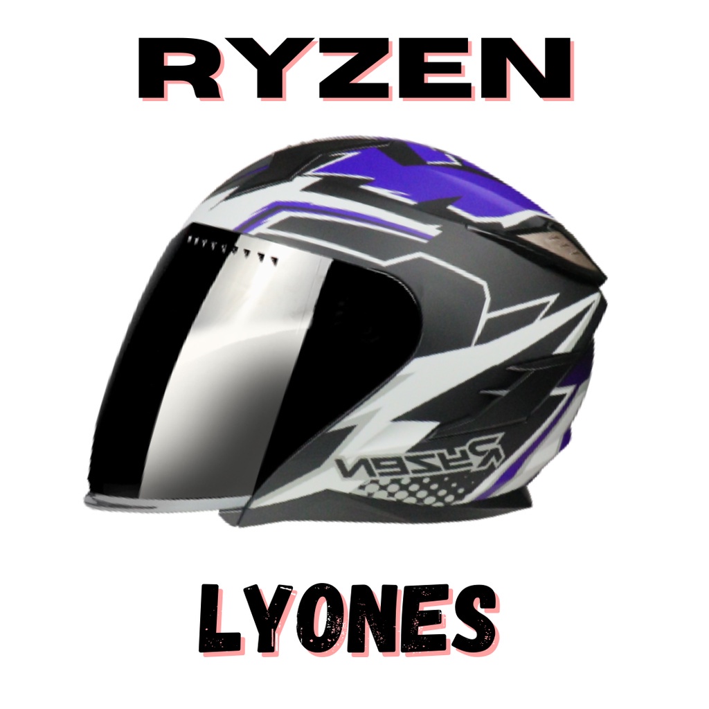 RYZEN ZX740 Lyones HalfFace Dual Visor Helmet RIPPLE Shopee Philippines